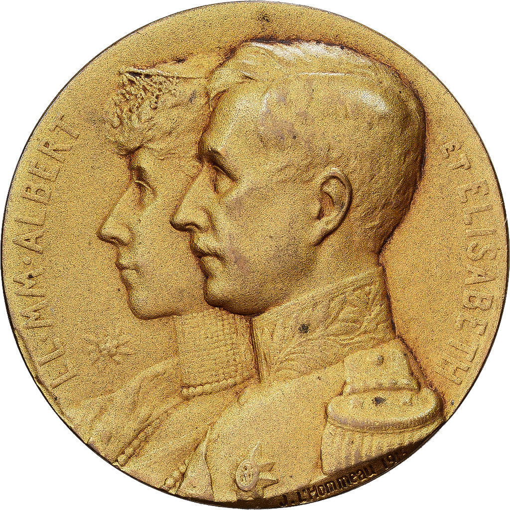 Belgium, Medal, Albert et Elisabeth, Bronze, L'Hommeau, AU(55-58)