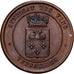 France, Token, Syndicat des Vins, Versailles, 1871, Copper, Bescher, AU(55-58)