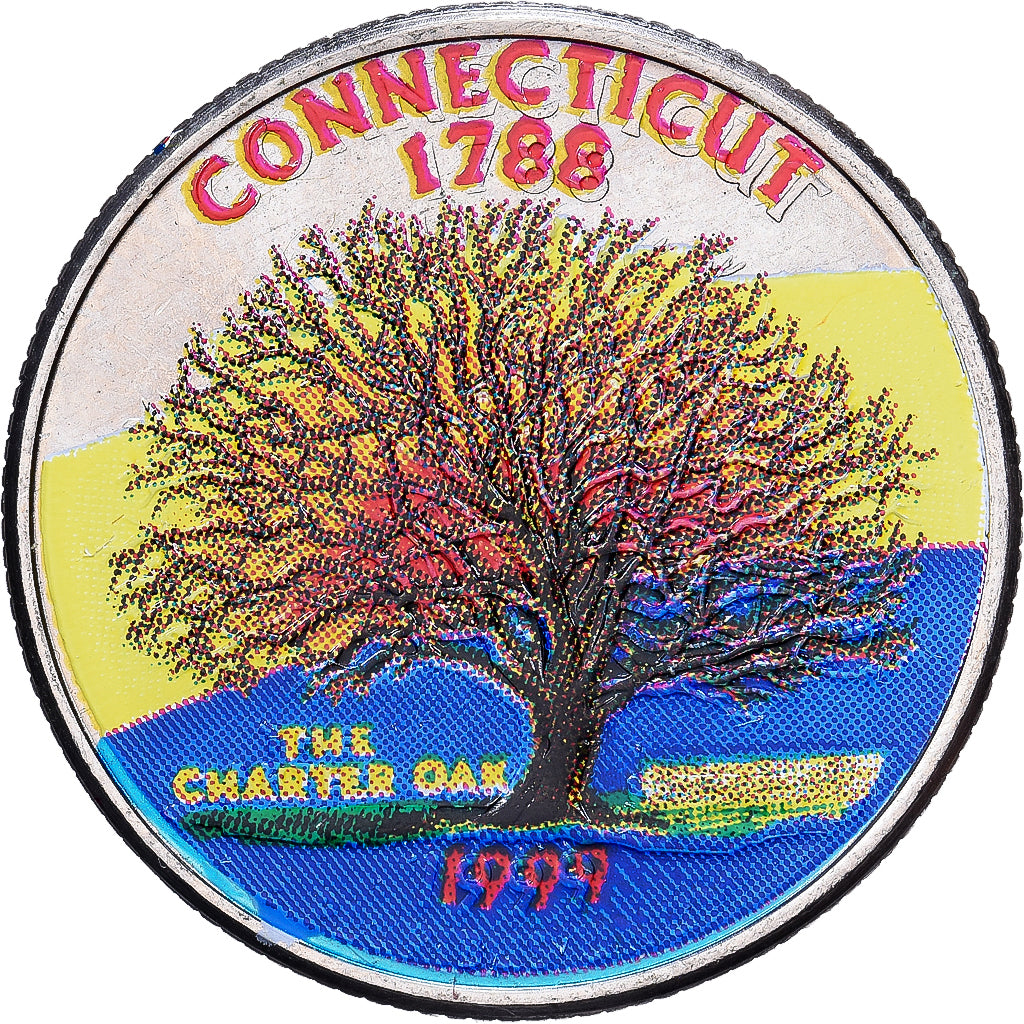 États-Unis, Quarter, Quarter Dollar, 1999, Denver, Connecticut 1788