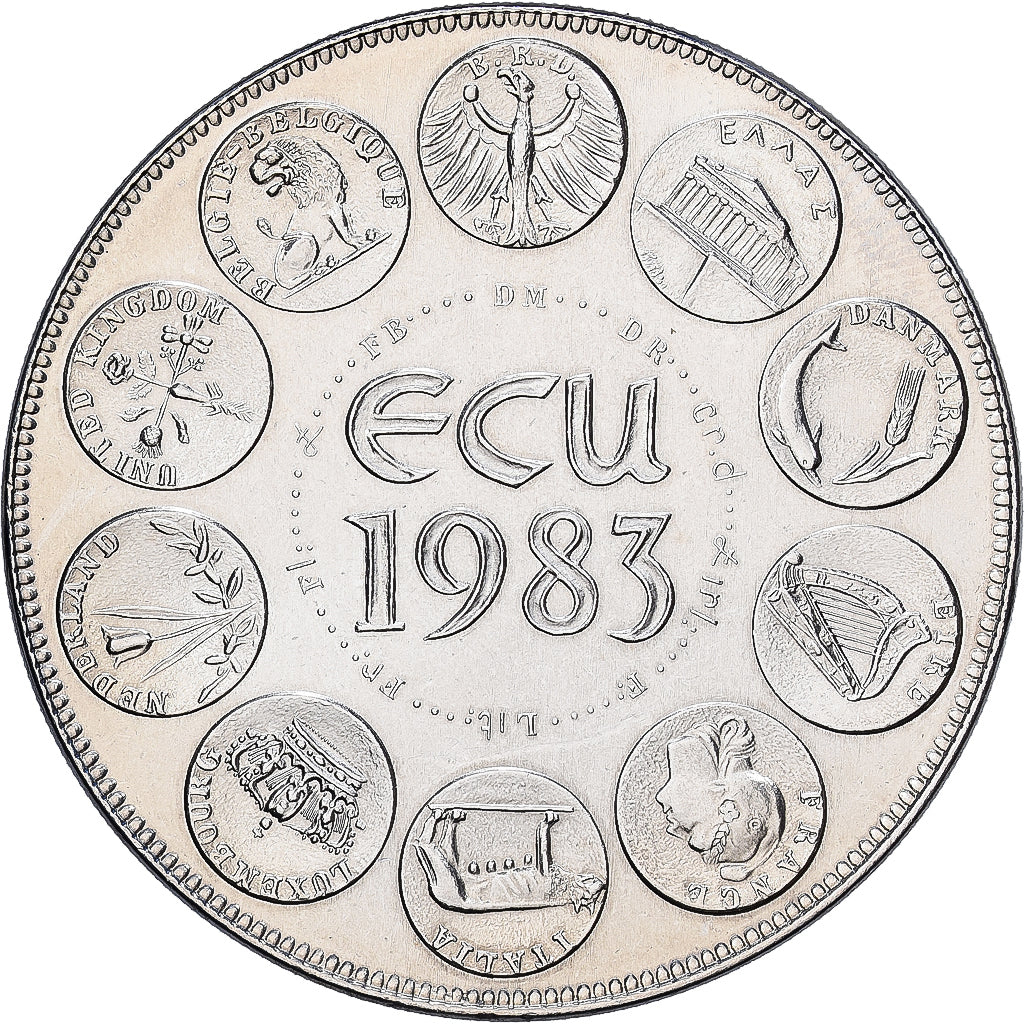 Francja, medal, Ecu Europa, Europe Assise, 1983, MDP, Miedź-Nikiel, Rodier