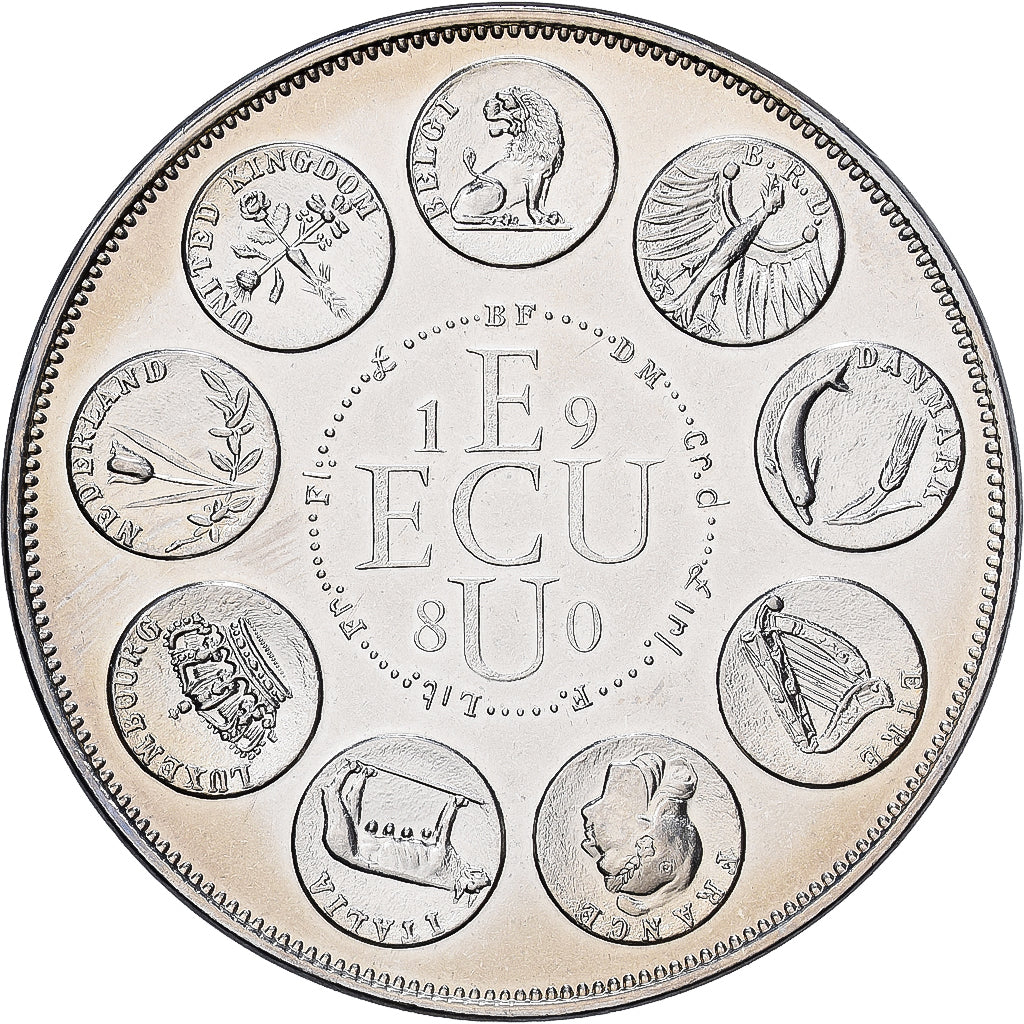 Francja, medal, Ecu Europa, Europe Assise, 1980, MDP, Miedź-Nikiel, Rodier