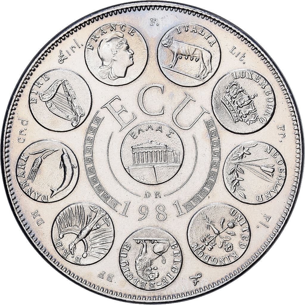 Francja, medal, Ecu Europa, Europe Assise, 1981, MDP, Miedź-Nikiel, Rodier