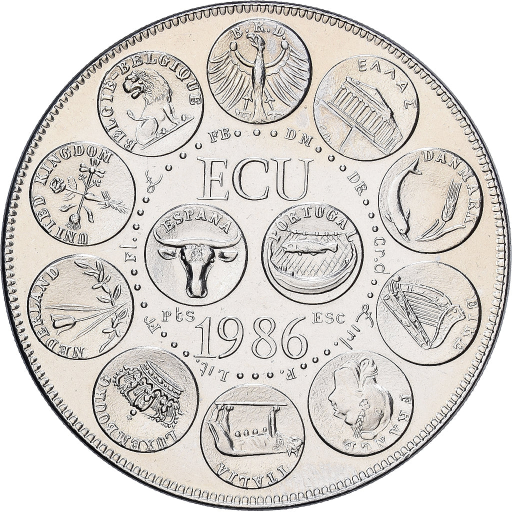 Francia, medalla, Ecu Europa, Marianne, 1986, MDP, Cobre - níquel, Rodier, FDC