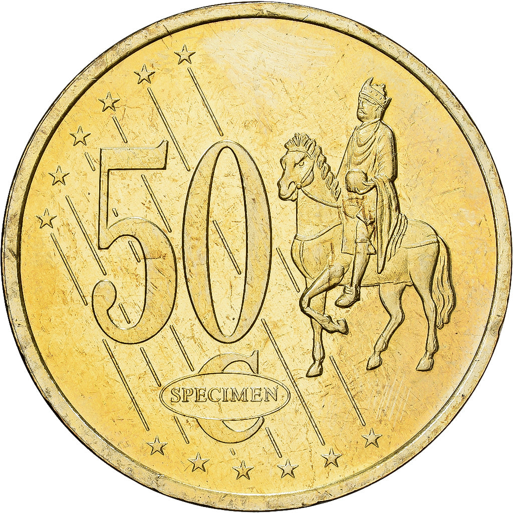 Great Britain, Medal, 50 C, Essai Trial, 2003, Copper-Nickel Gilt, MS(63)
