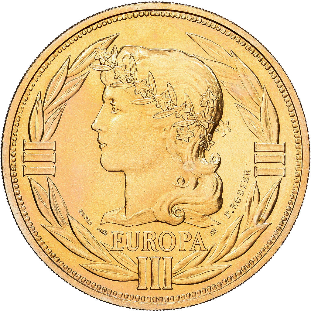 France, Medal, Ecu Europa, Marianne, 1987, Bronze Florentin, Rodier, MS(65-70)