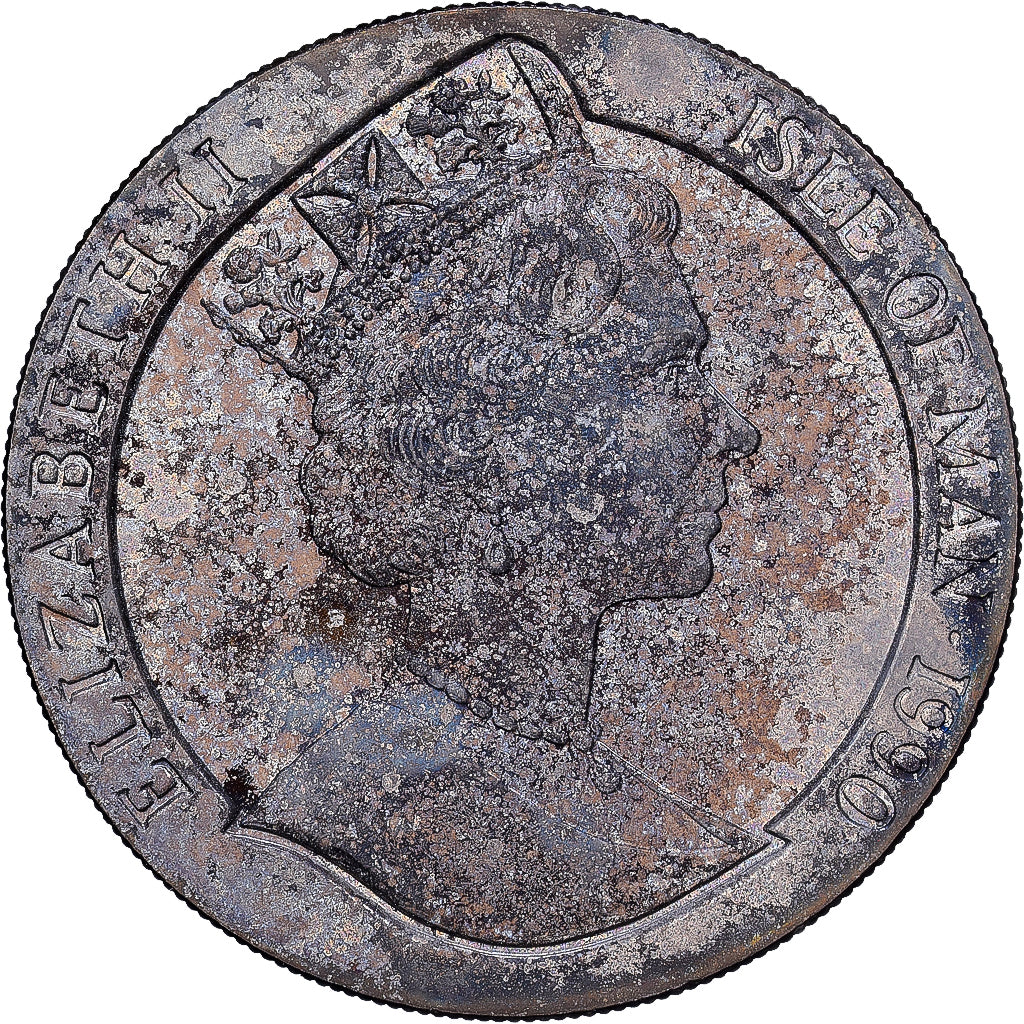 Isle of Man, Elizabeth II, Crown, 1990, Pobjoy Mint, Kupfer-Nickel, VZ, KM:267