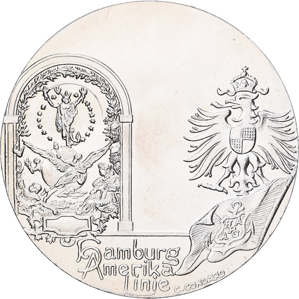 France, Medal, Les Grands Transatlantiques, Deutschland, Copper-nickel, C.