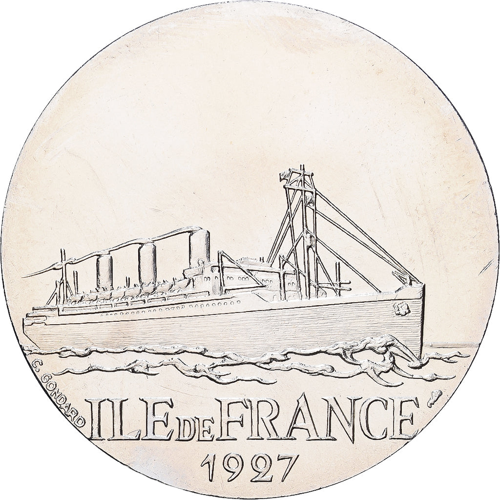 Frankreich, Medaille, Compagnie Générale Transatlantique, Ile De France