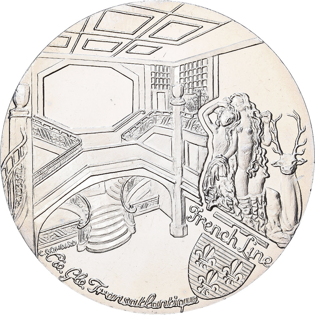 Frankreich, Medaille, Compagnie Générale Transatlantique, Ile De France