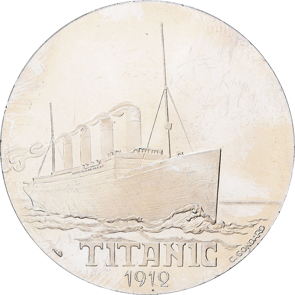 Francia, medaglia, Compagnie Générale Transatlantique, Titanic, Rame-nichel