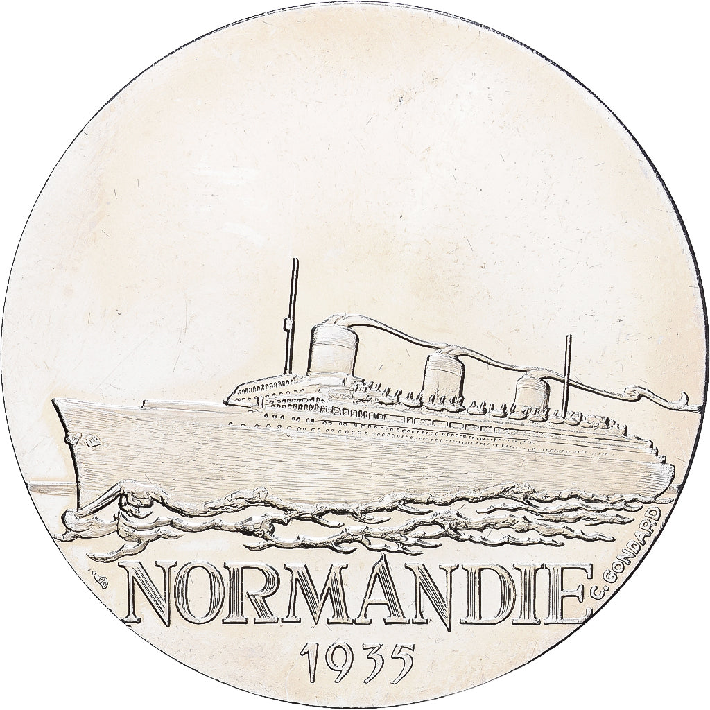 Frankreich, Medaille, Cie Gle Transatlantique, Normandie, Kupfer-Nickel, C.