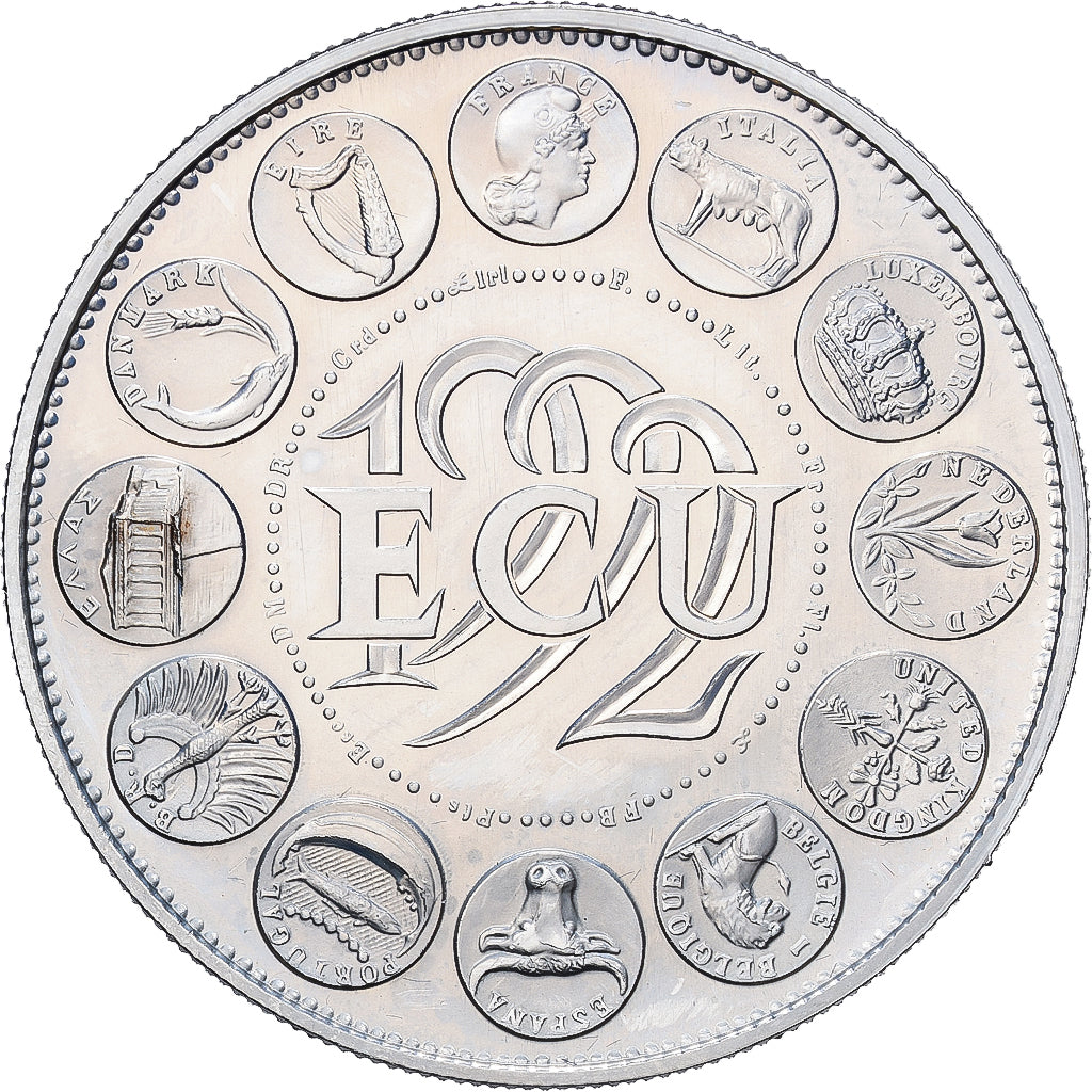 France, Medal, Ecu Europa, Marianne, 1992, Copper-nickel, Rodier, MS(65-70)