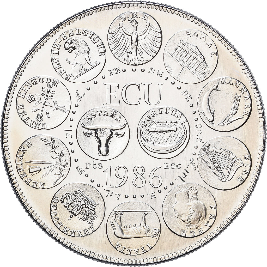 Frankreich, Medaille, Ecu Europa, Marianne, 1986, Kupfer-Nickel, Rodier, STGL