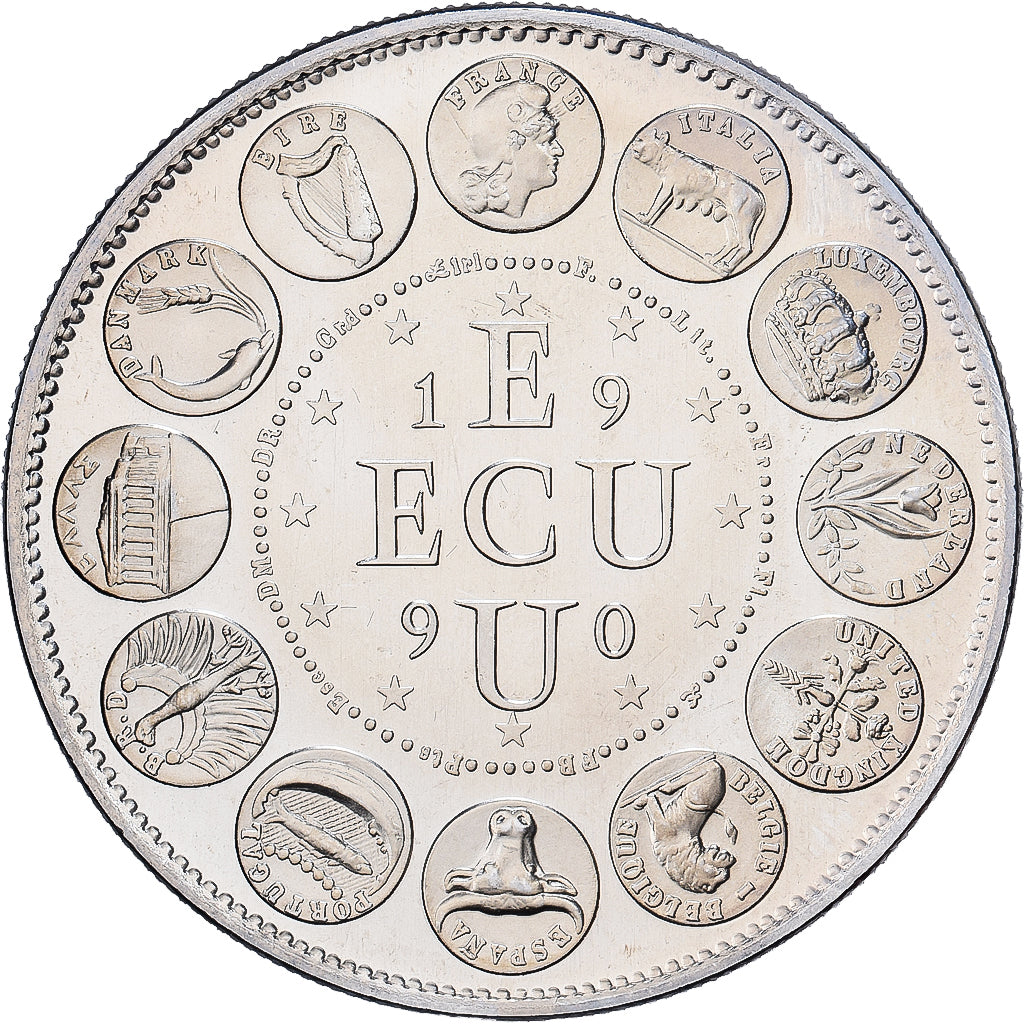 Frankreich, Medaille, Ecu Europa, Marianne, 1990, Kupfer-Nickel, Rodier, STGL