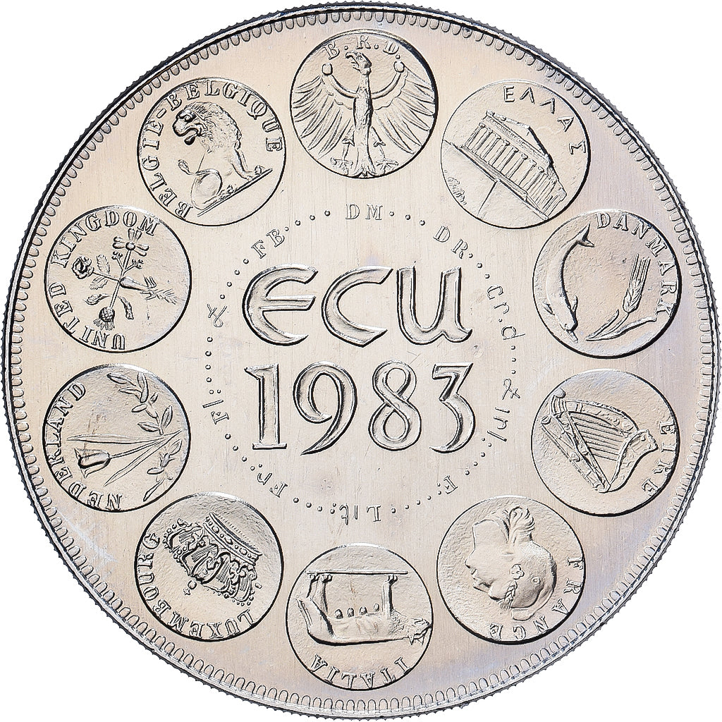 Frankreich, Medaille, Ecu Europa, Europe Assise, 1983, Kupfer-Nickel, Rodier