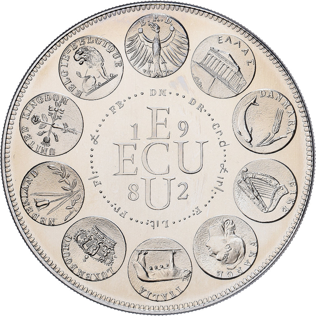 Francja, medal, Ecu Europa, Europe Assise, 1982, Miedź-Nikiel, Rodier