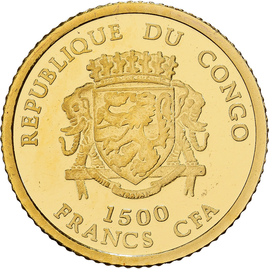 Repubblica del Congo, 1500 Francs CFA, Napoléon Bonaparte, 2007, FS, Oro, FDC