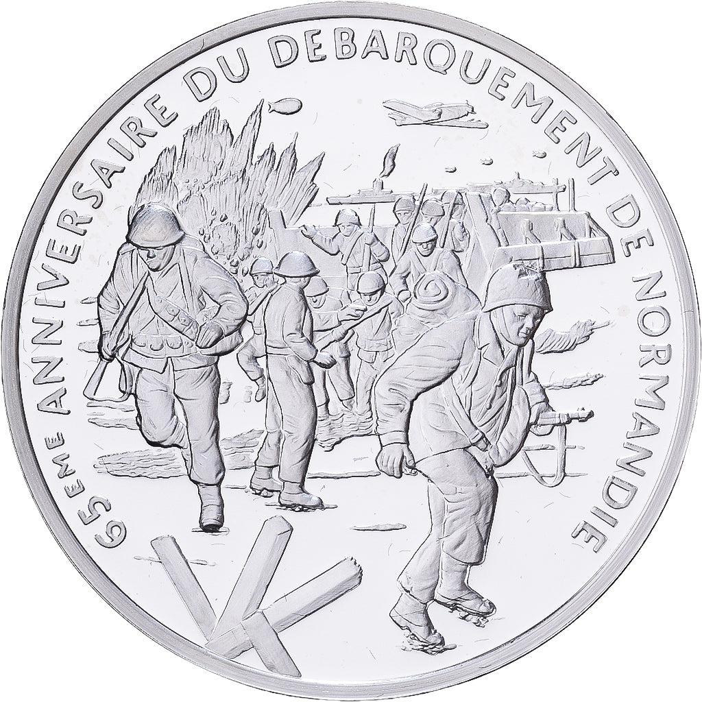 Frankreich, Medaille, 65ème Anniversaire du Débarquement de Normandie, Silber