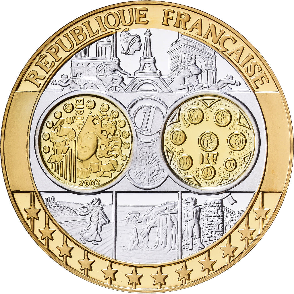 Francia, medaglia, Europa, Argento, FDC