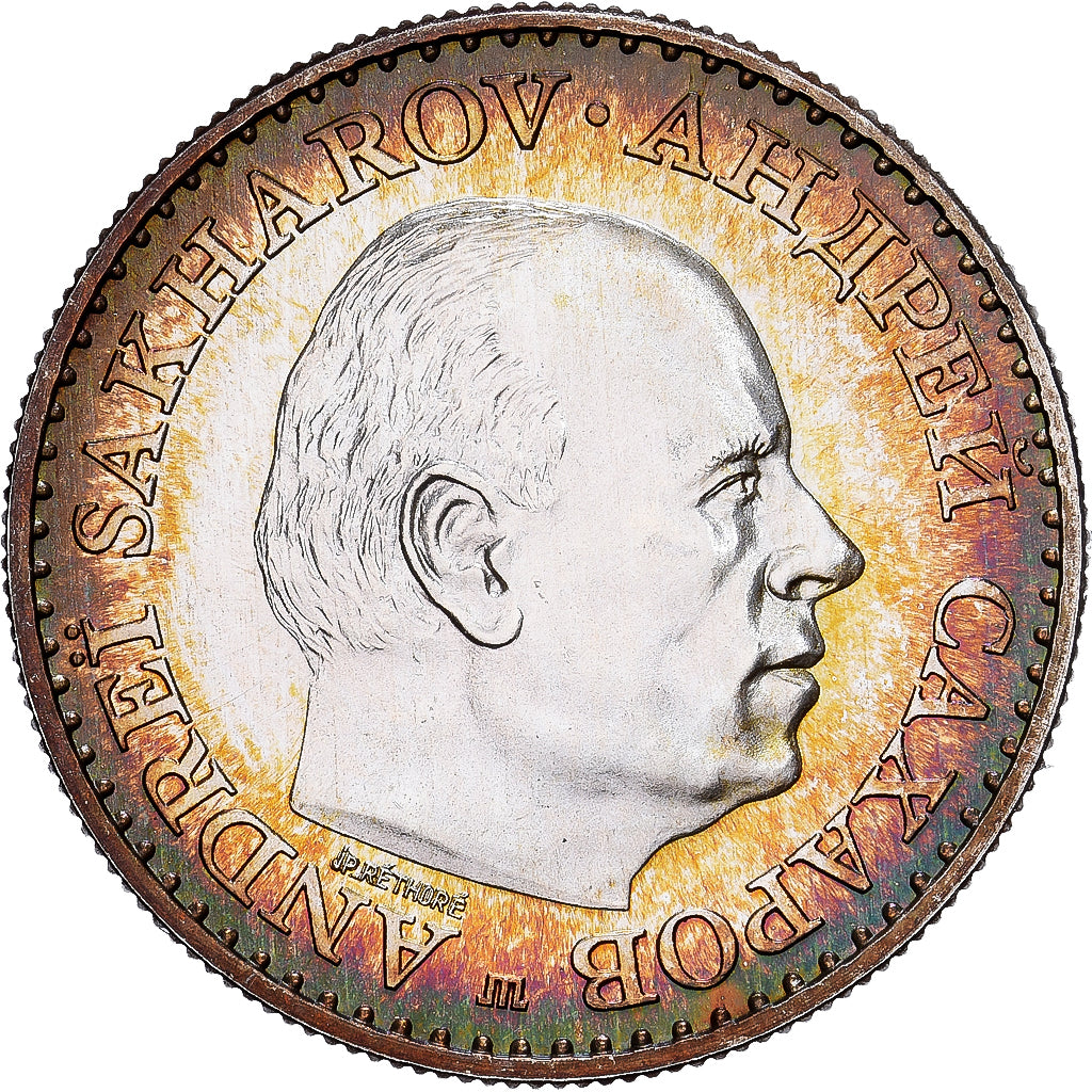 Frankreich, Medaille, Andreï Sakharov, Prix Nobel de la Paix, 1982, Silber, UNZ