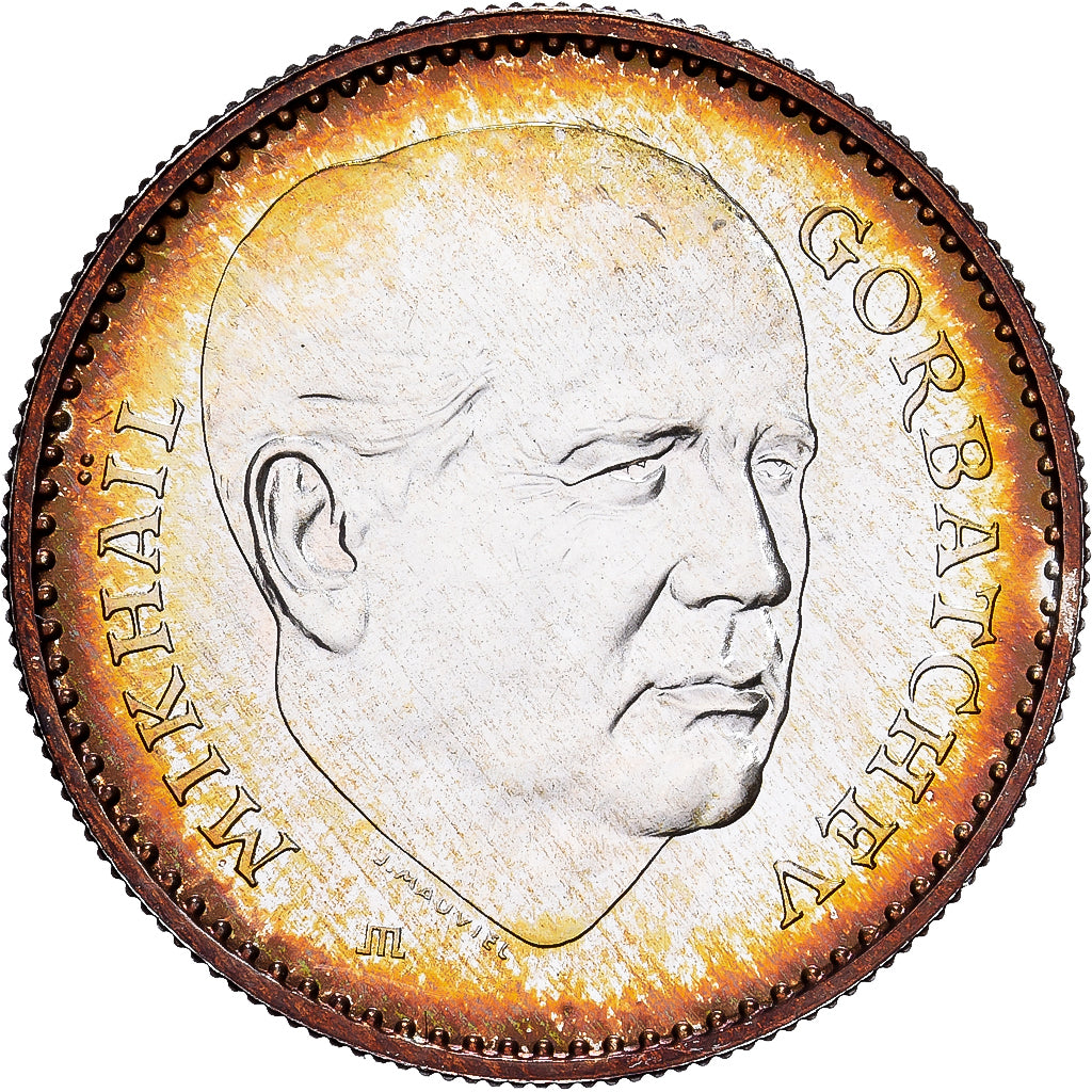 Francia, medaglia, Mikhaïl Gorbatchev, Prix Nobel de la Paix, 1990, Argento