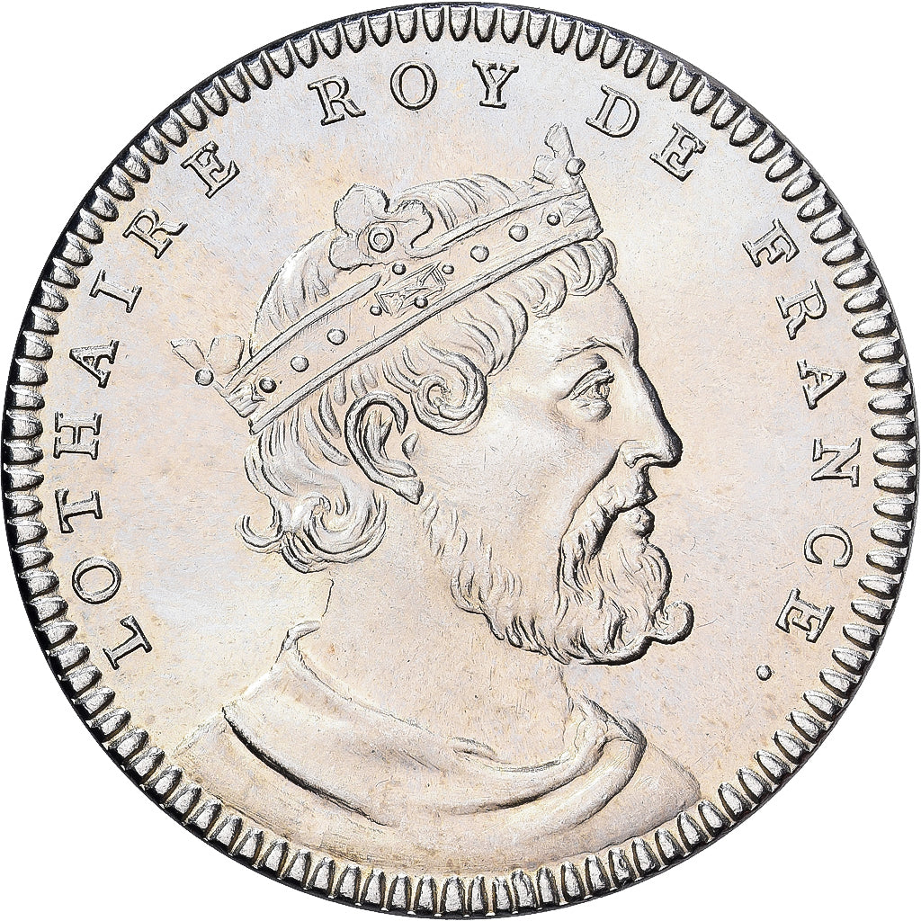Francja, medal, Roi de France, Lothaire, Miedź-Nikiel, Piéfort, MS(63)
