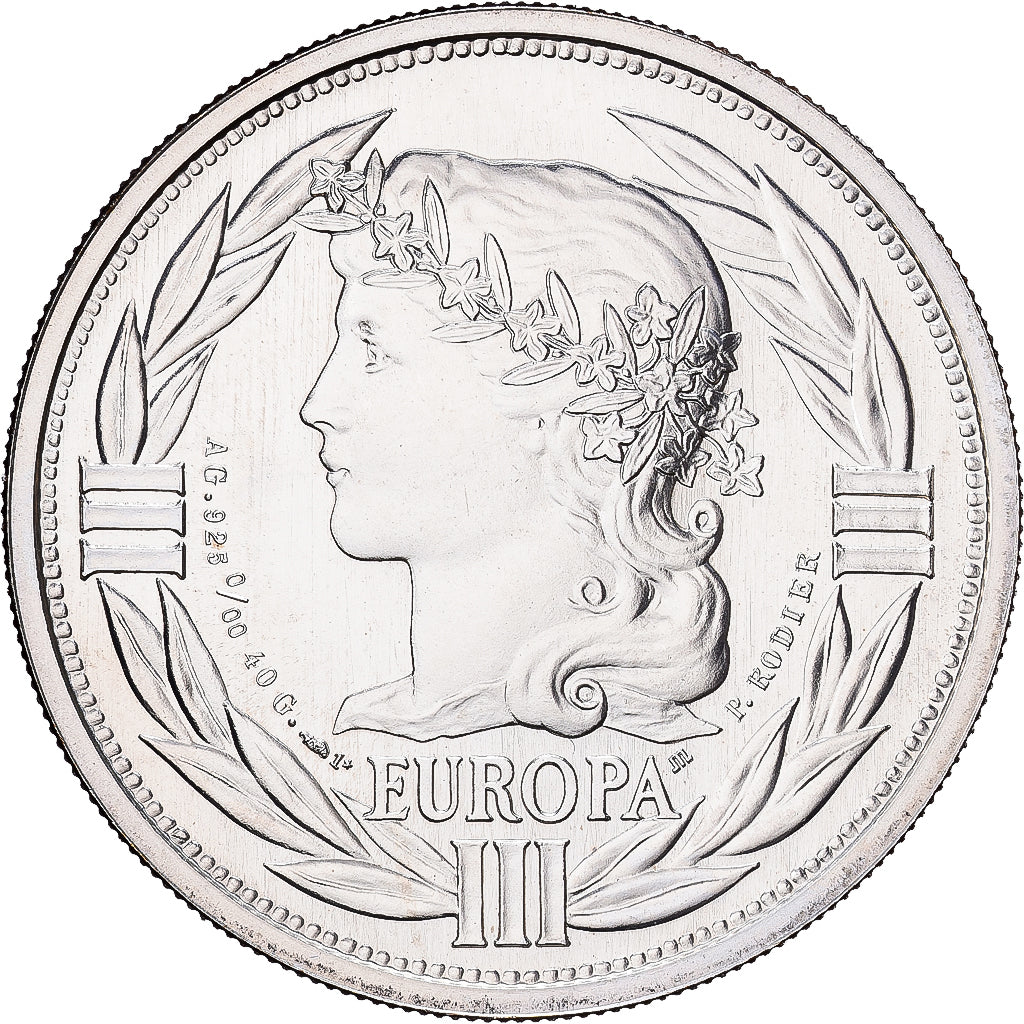 France, Medal, Ecu Europa, Marianne, 1991, Silver, Rodier, MS(65-70)
