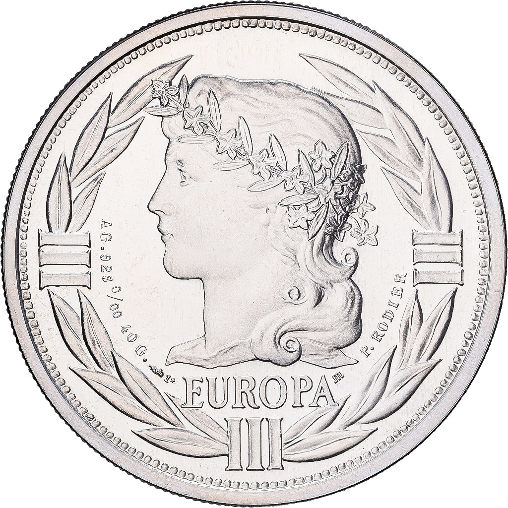 France, Medal, Ecu Europa, Marianne, 1992, Silver, Rodier, MS(65-70)