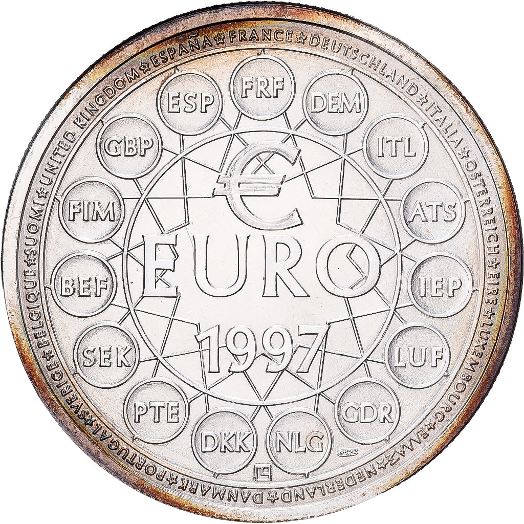 Frankrijk, Medaille, Ecu Europa, 1997, Zilver, Jimenez, FDC