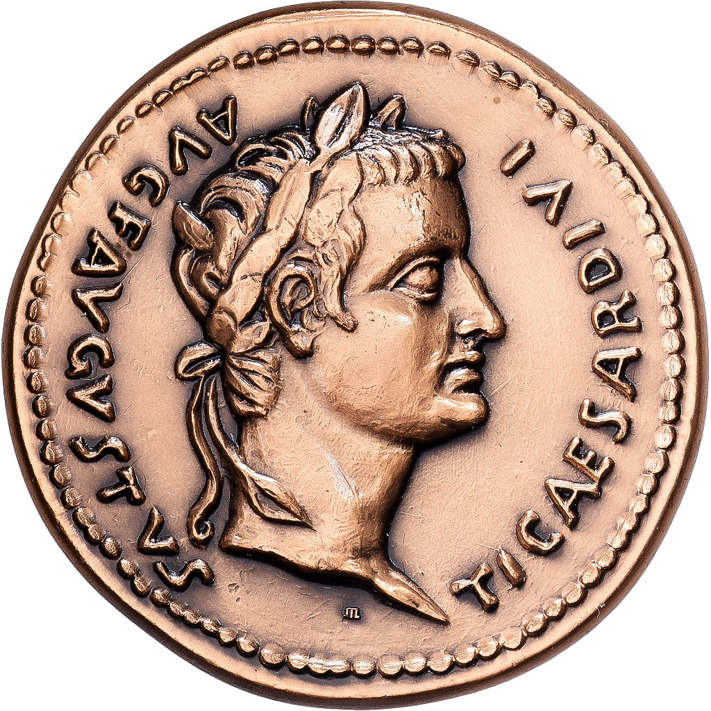 Frankreich, Medaille, Reproduction Monnaie Antique,  Tibère, Bronze, STGL