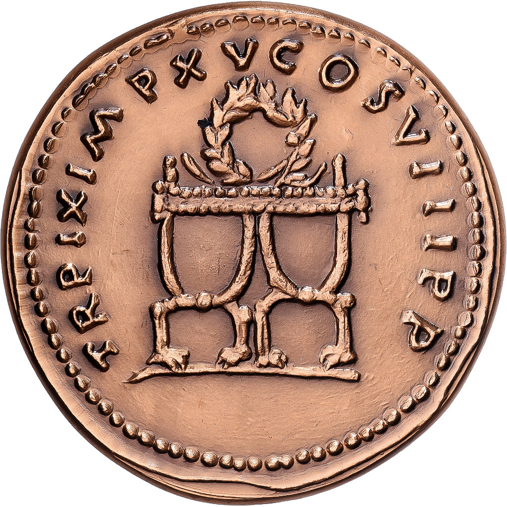 Frankrijk, Medaille, Reproduction Monnaie Antique,  Titus, Bronzen, FDC