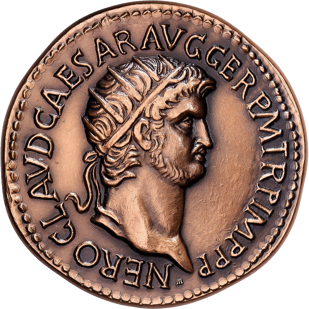France, Médaille, Reproduction Monnaie Antique,  Néron, Bronze, FDC