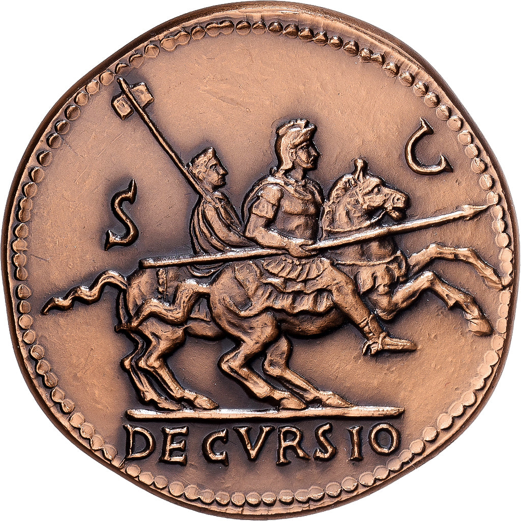 France, Médaille, Reproduction Monnaie Antique,  Néron, Bronze, FDC