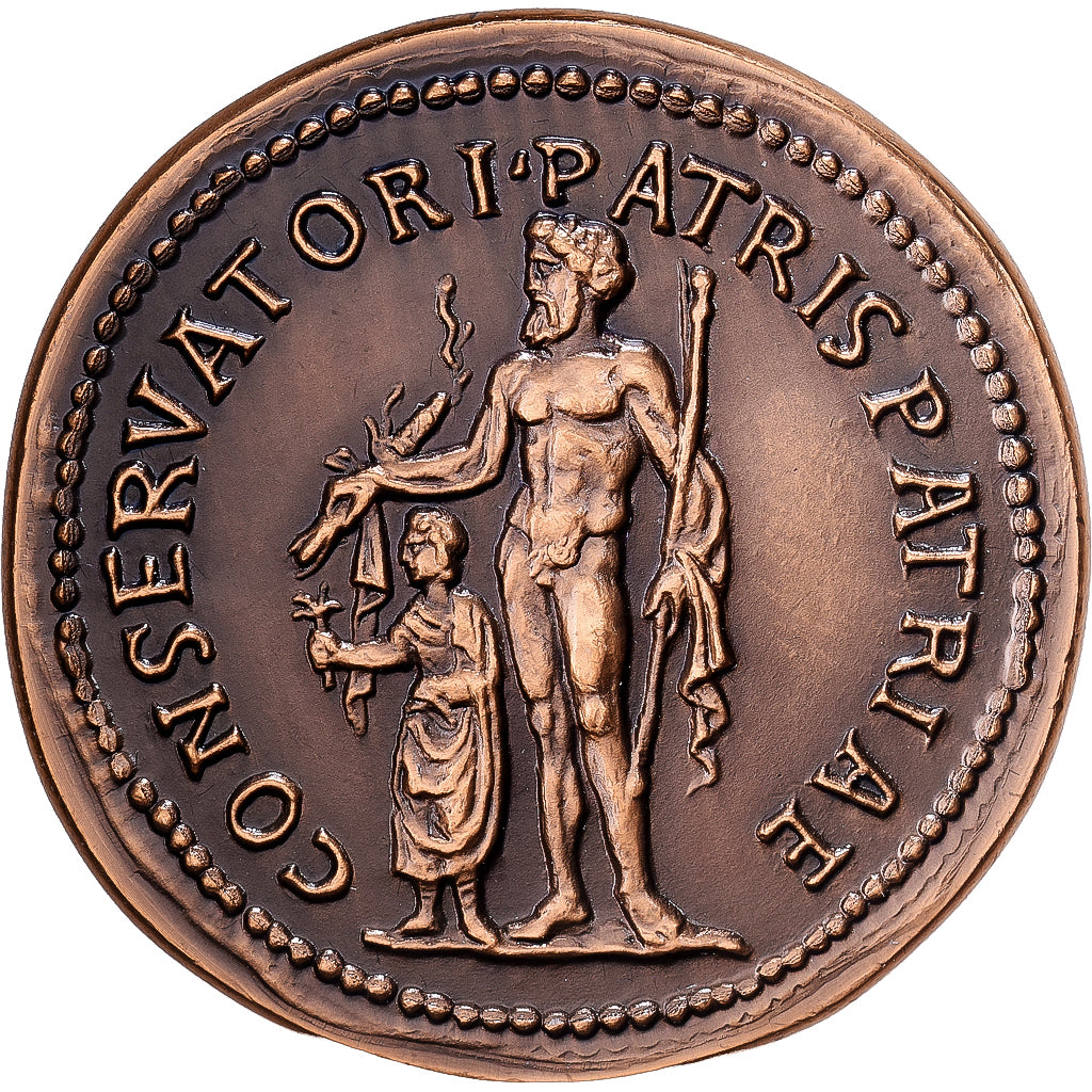 Frankreich, Medaille, Reproduction Monnaie Antique, Trajan, Bronze, STGL