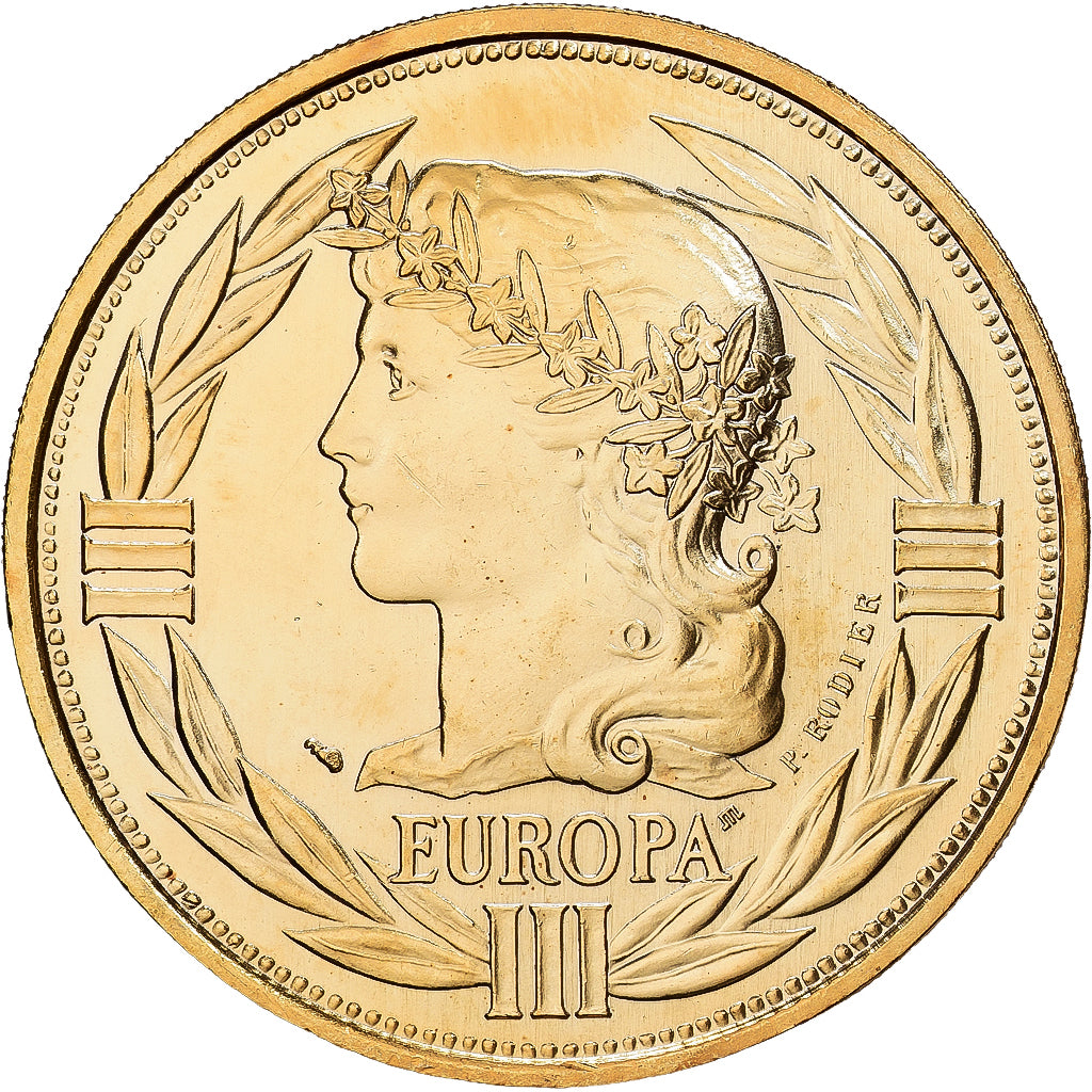 France, Médaille, Ecu Europa, Marianne, 1991, MDP, Cupronickel doré, FDC