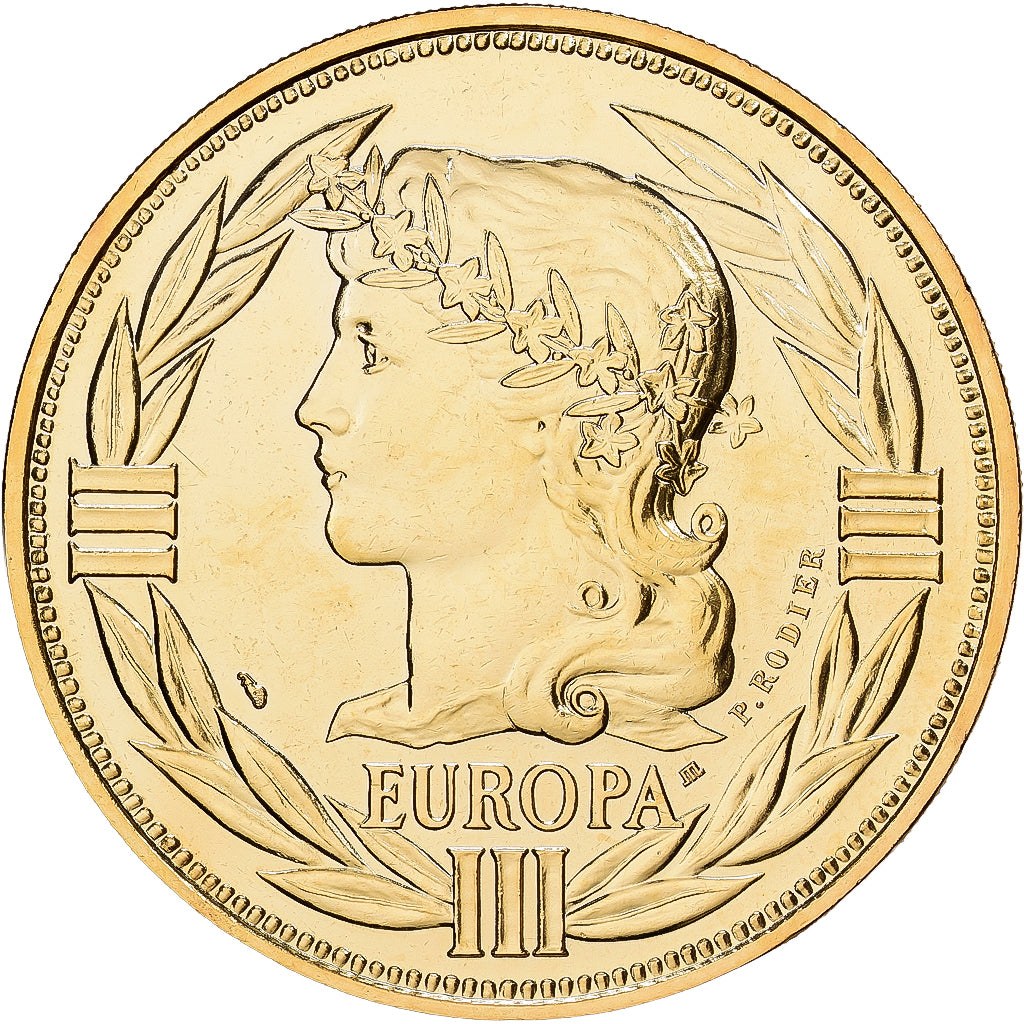 France, Médaille, Ecu Europa, Marianne, 1985, MDP, Cupronickel doré, FDC