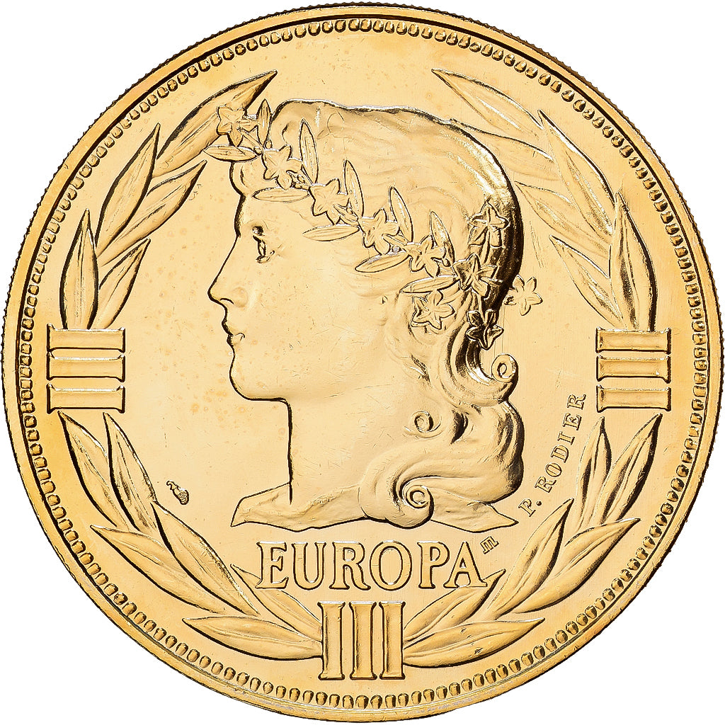 Francia, medaglia, Ecu Europa, Marianne, 1987, MDP, Doratura in rame-nichel