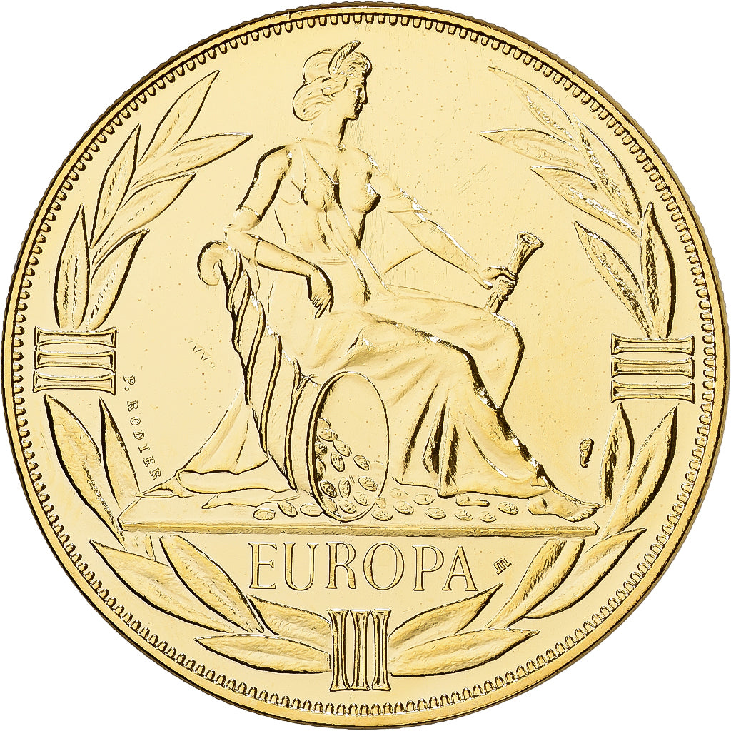 Frankrijk, Medaille, Ecu Europa, Europe Assise, 1982, MDP, Copper-Nickel Gilt