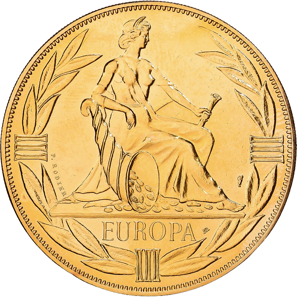 Francja, medal, Ecu Europa, Europe Assise, 1983, MDP, Pokryte Miedź- Nikiel