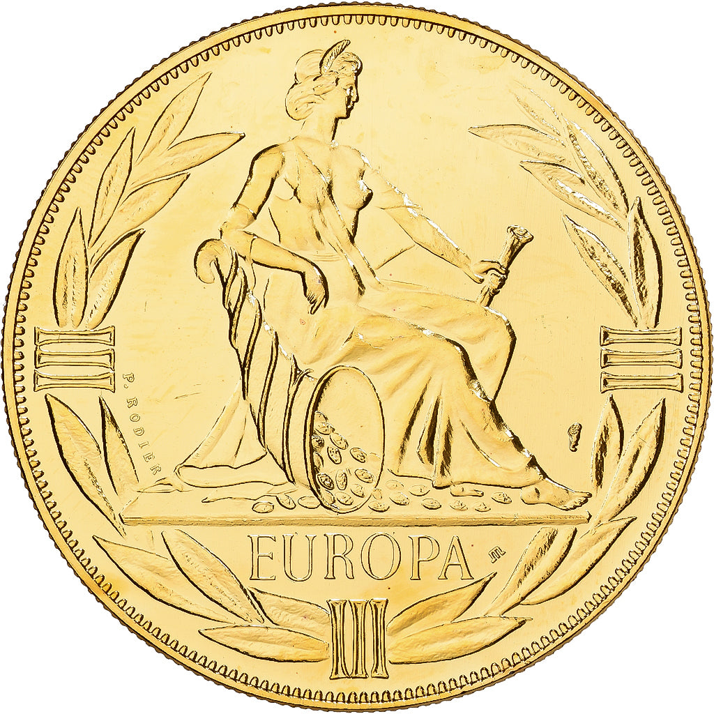 Francia, medaglia, Ecu Europa, Europe Assise, 1984, MDP, Doratura in