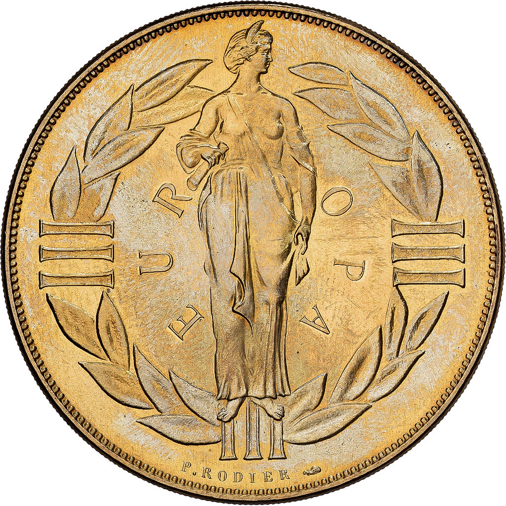 Frankreich, Medaille, Ecu Europa, 1979, MDP, Copper-Nickel Gilt, Rodier, STGL