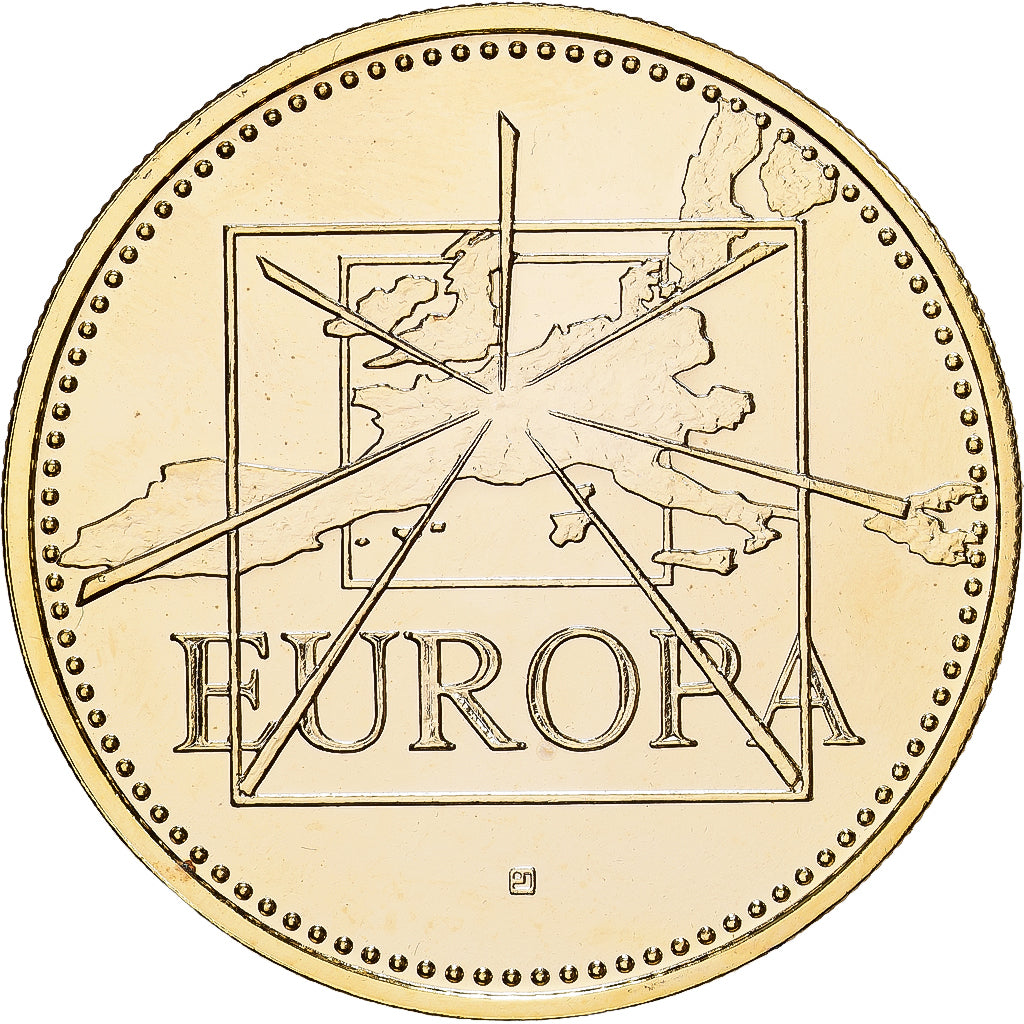 France, Medal, Ecu Europa, 1996, MDP, Copper-Nickel Gilt, Jimenez, MS(65-70)