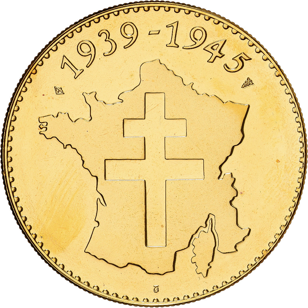 Frankreich, Medaille, 1939-1945, Débarquement de Normandie, Copper-Nickel Gilt