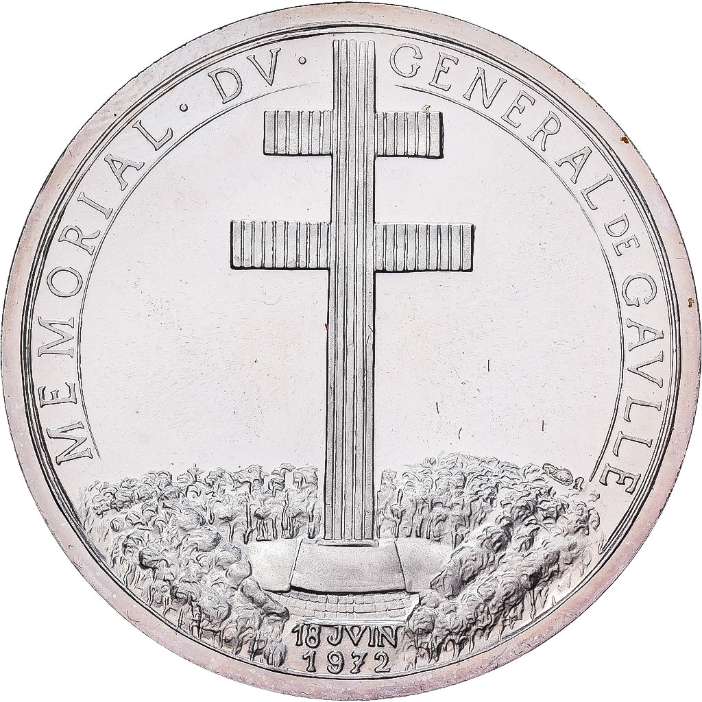 Frankrijk, Medaille, Mémorial du Général de Gaulle, 1972, Zilver, De Jaeger