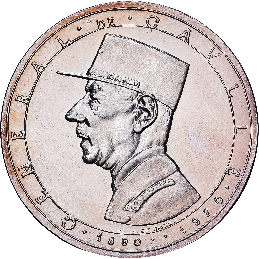 France, Médaille, Mémorial du Général de Gaulle, 1972, Argent, SUP, De