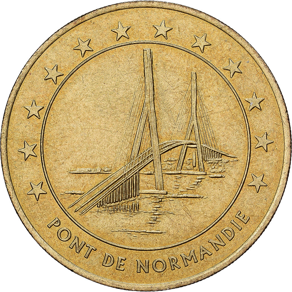 Frankreich, Euro du Havre, Pont de Normandie, 1996, Messing, VZ