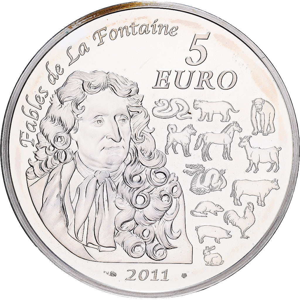 France, 5 Euro, Année du lapin, BE, 2011, Monnaie de Paris, Argent, FDC