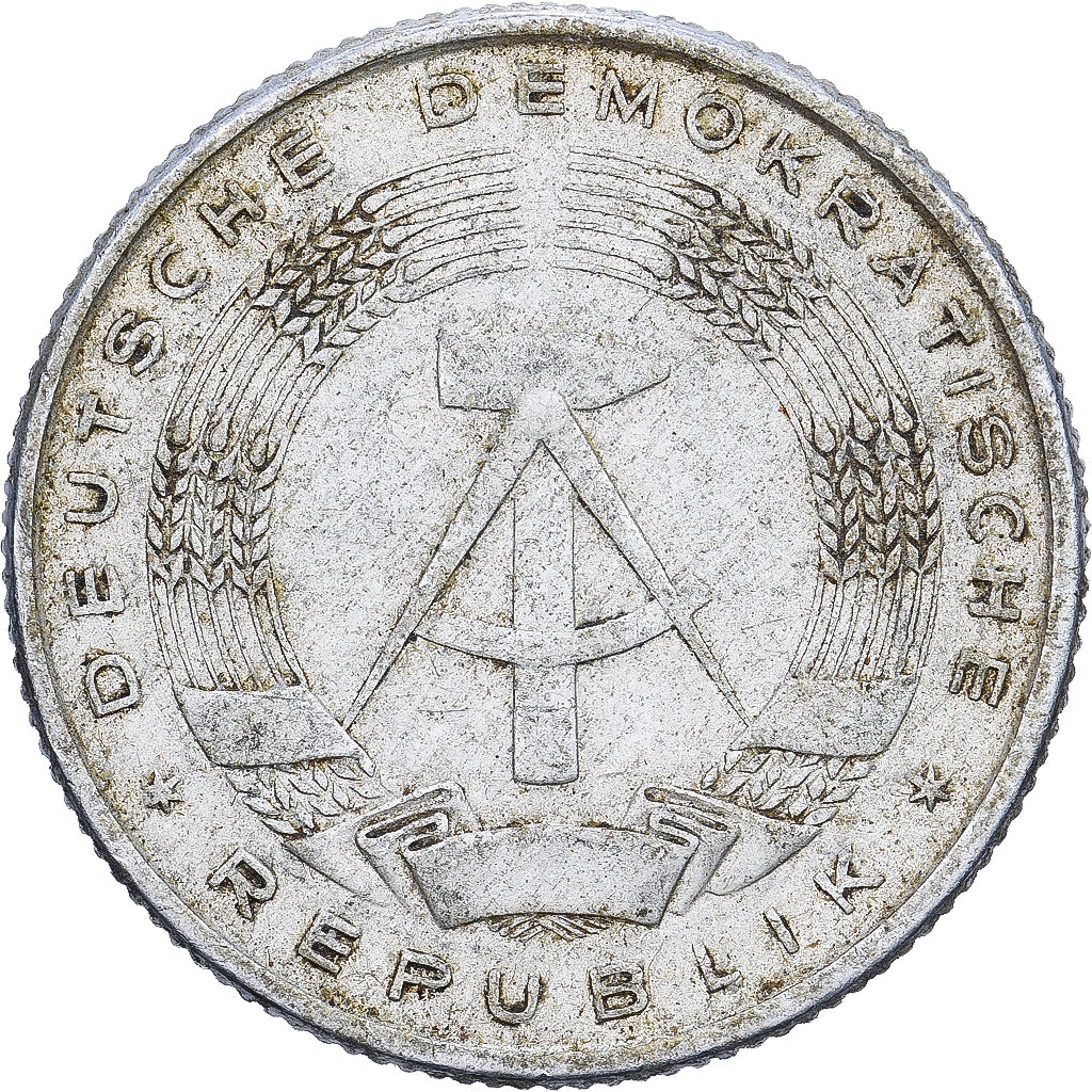 ALEMANHA - REPÚBLICA DEMOCRÁTICA, 2 Mark, 1957, Berlin, Alumínio, VF(30-35)