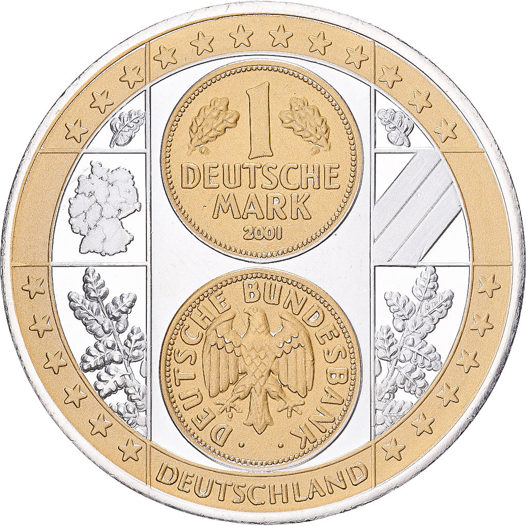 Germany, Medal, Precious Treasuries, 1 Deutschemark, Silver Plated Copper