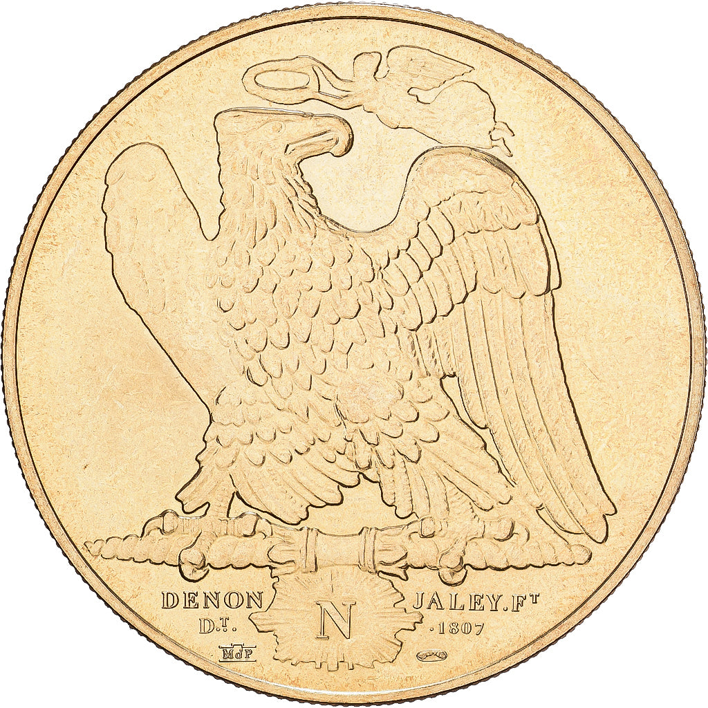 France, Medal, Napoléon Empereur et Roi, Copper-Nickel Gilt, Brenet, MS(63)